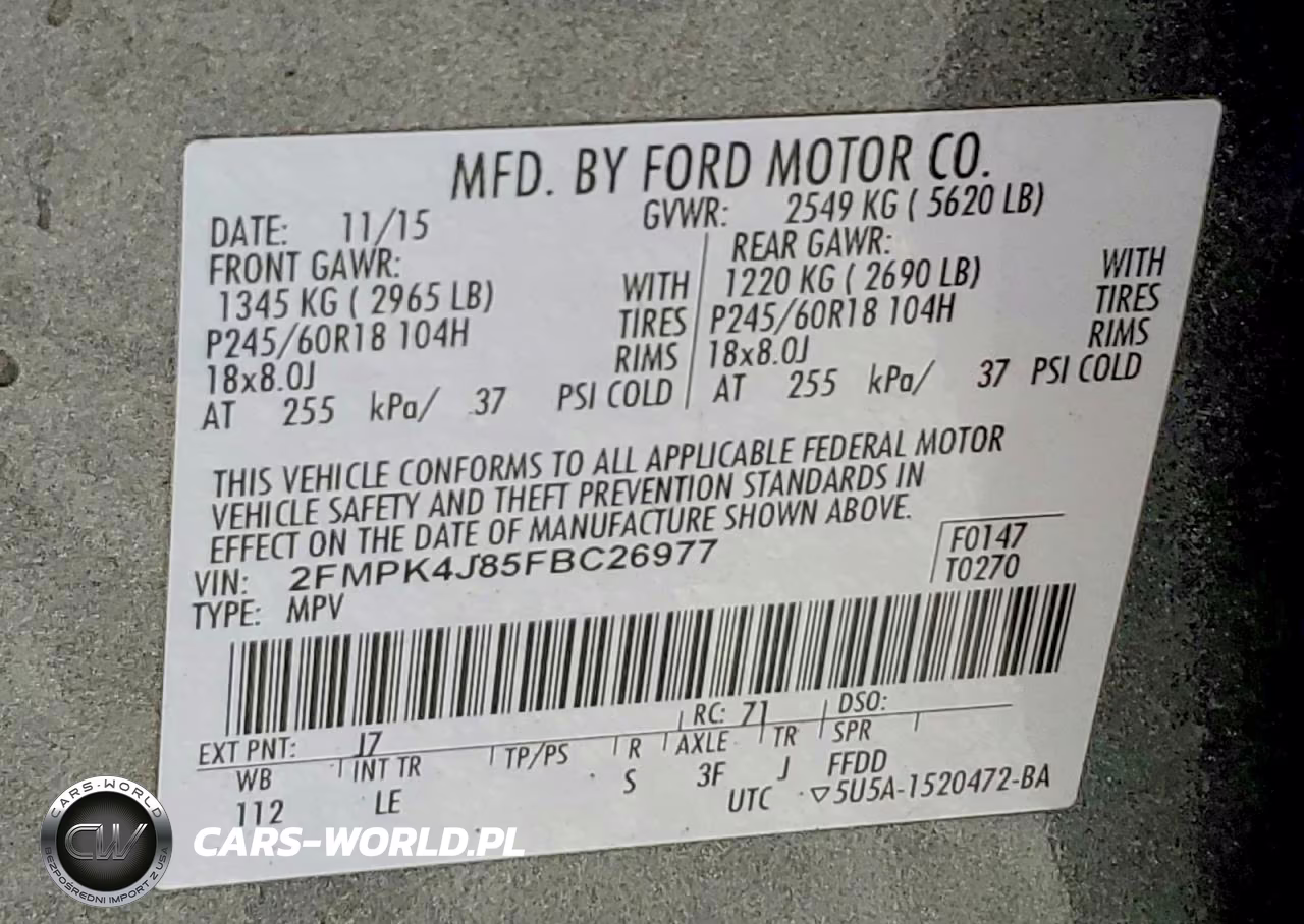 2015 Ford Edge Sel VIN:2FMPK4J85FBC26977 - 13