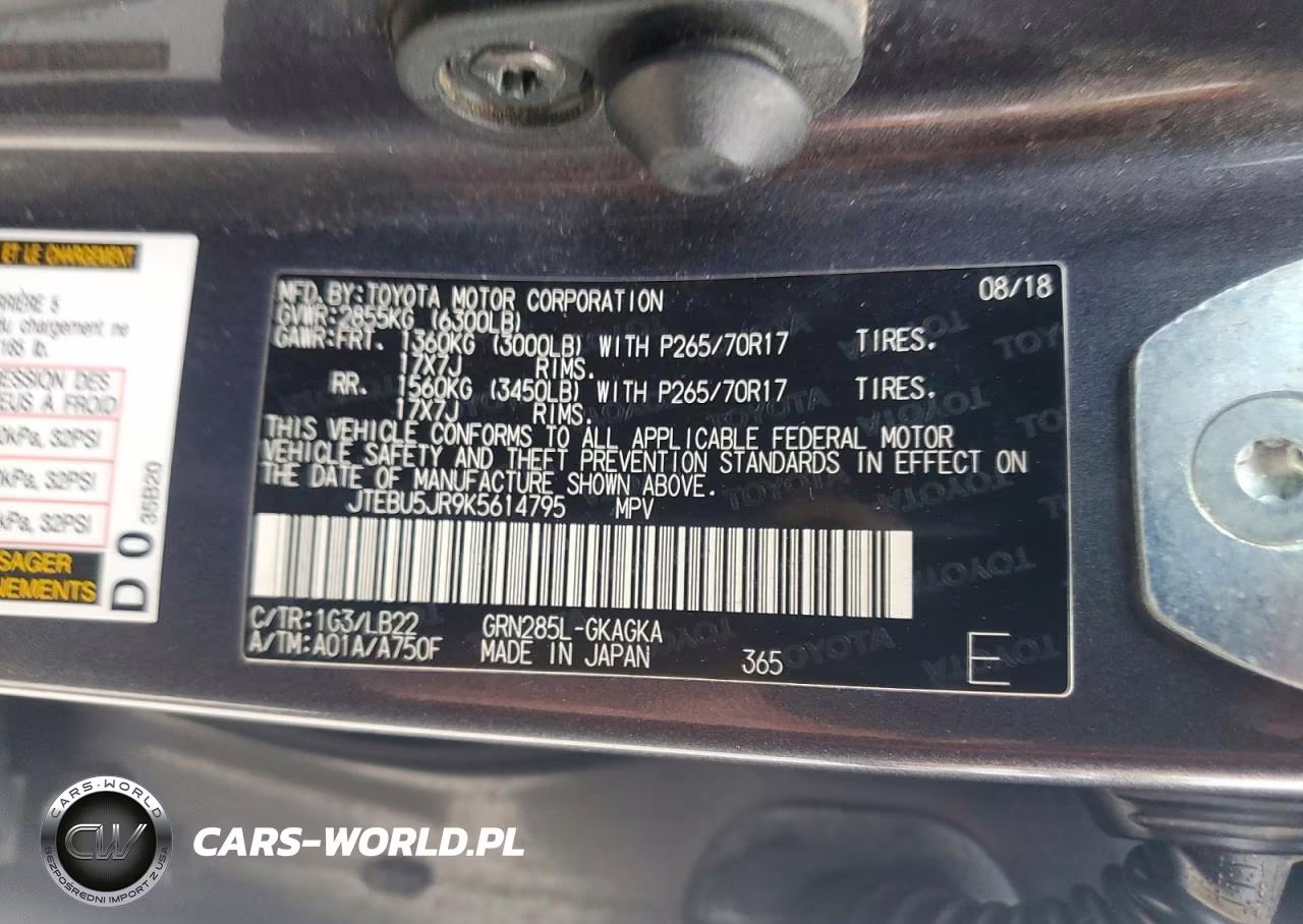 2019 Toyota 4Runner Sr5-Sr5 Premium-Limited-Limite VIN:JTEBU5JR9K5614795 - 13