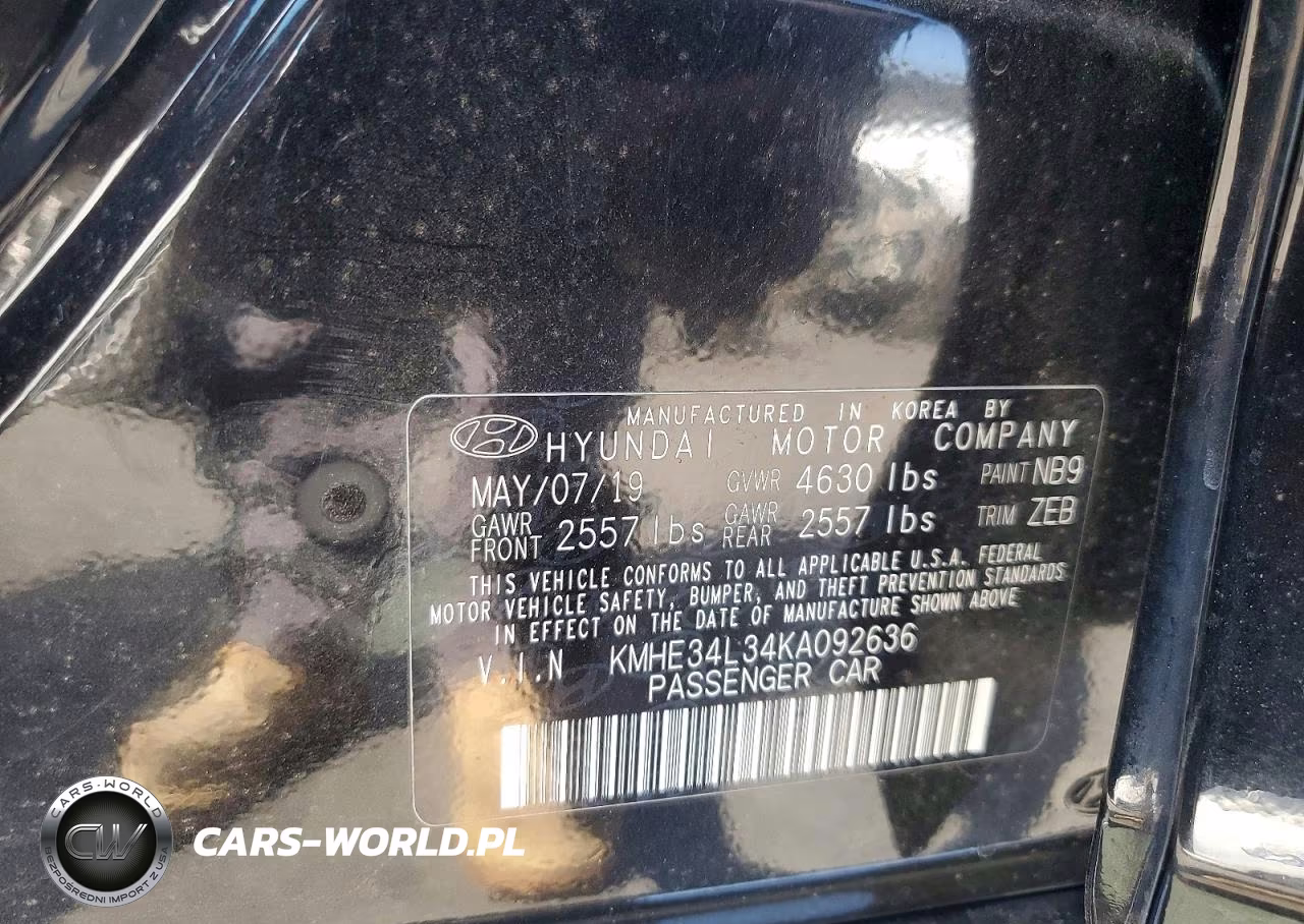 2019 Hyundai Sonata Hybrid Limited VIN:KMHE34L34KA092636 - 13