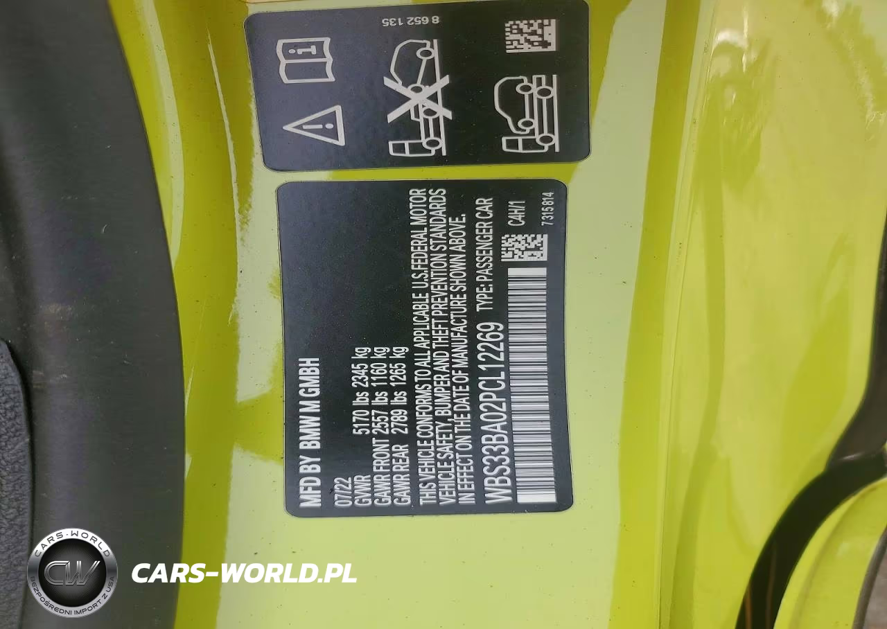 2023 BMW M4 Competition VIN:WBS33BA02PCL12269 - 12