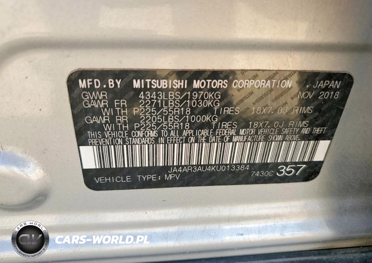 2019 Mitsubishi Outlander Sport Es-Se-Le-Sp VIN:JA4AR3AU4KU013384 - 13