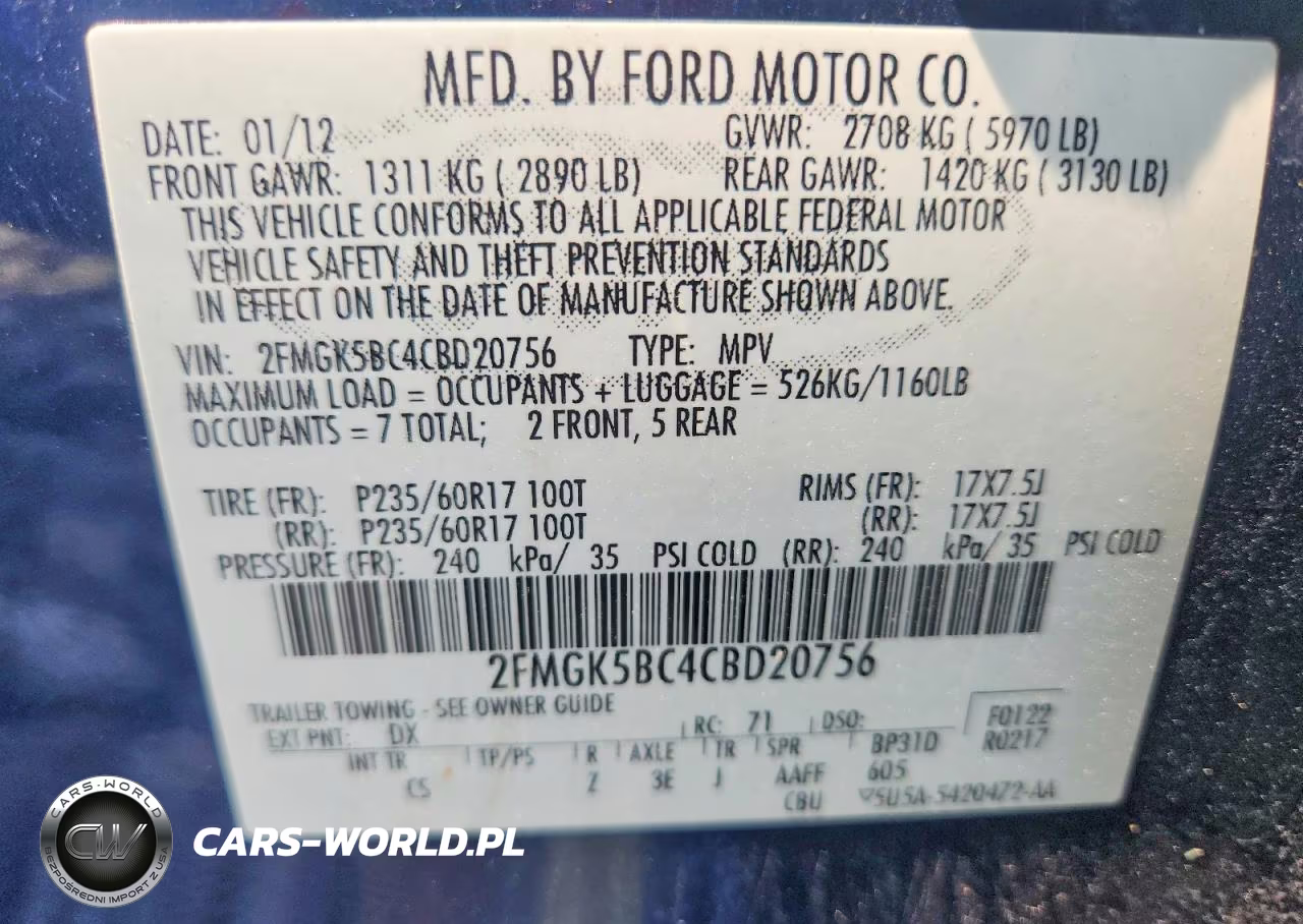 2012 Ford Flex Se VIN:2FMGK5BC4CBD20756 - 13