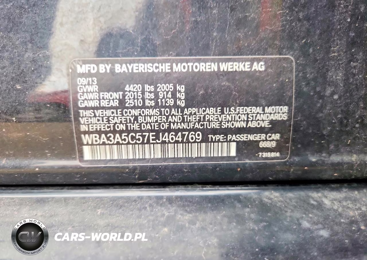2014 BMW 328 I VIN:WBA3A5C57EJ464769 - 12