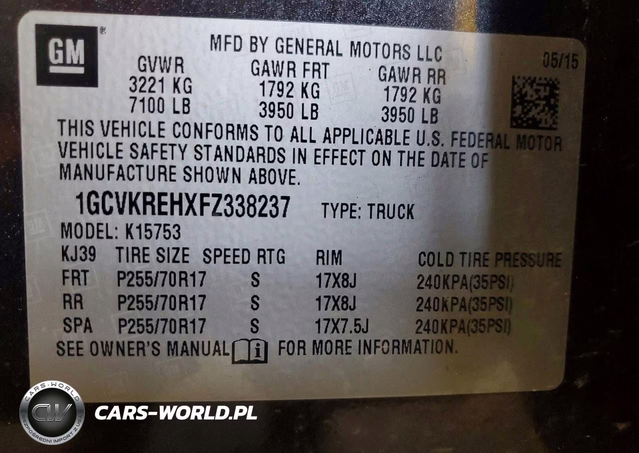 2015 Chevrolet Silverado K1500 VIN:1GCVKREHXFZ338237 - 12