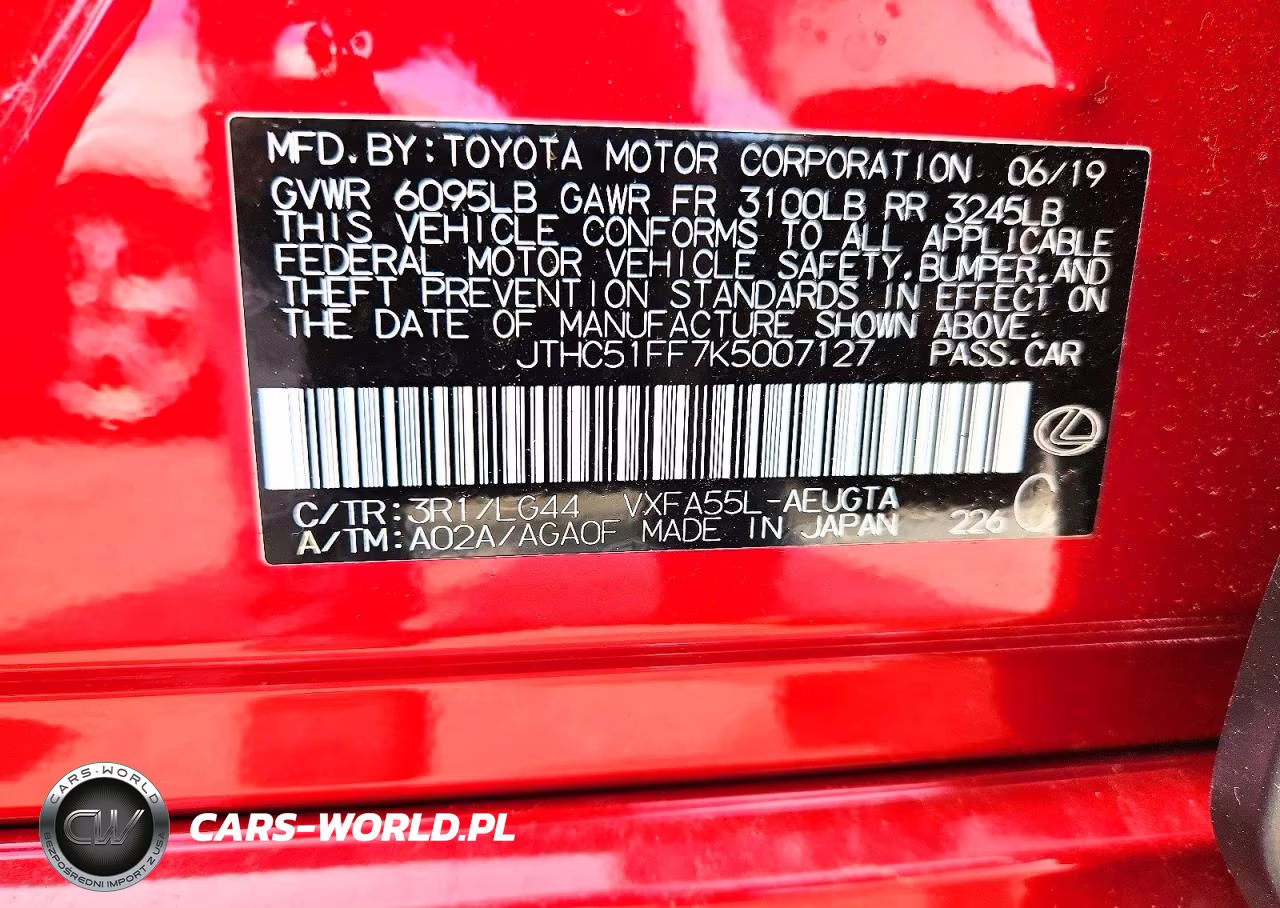 2019 Lexus Ls 500 Base VIN:JTHC51FF7K5007127 - 13