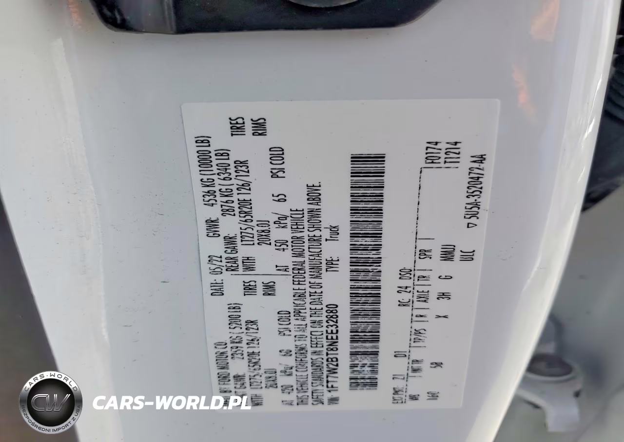 2022 Ford F250 Super Duty VIN:1FT7W2BT8NEE32880 - 12