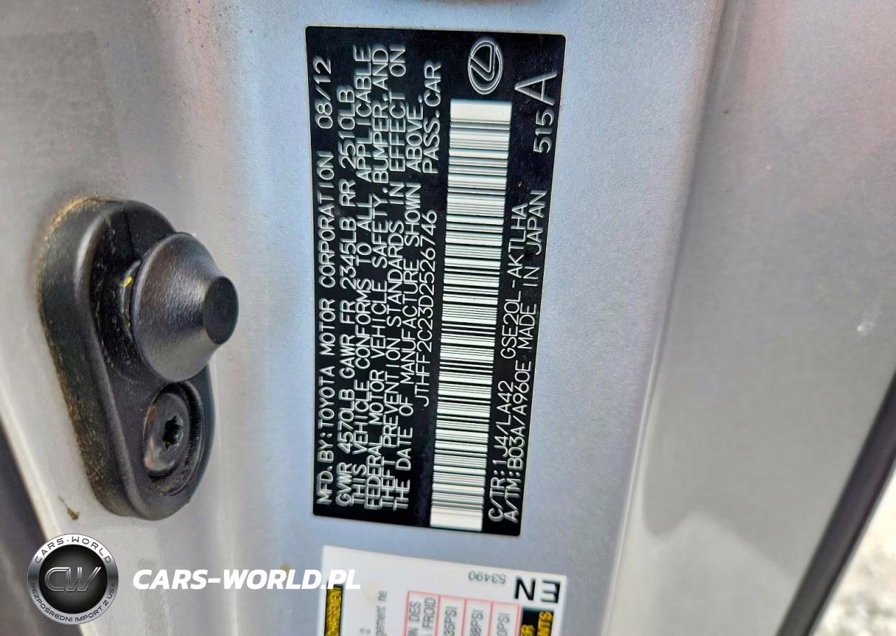 2013 Lexus Is 250 VIN:JTHFF2C23D2526746 - 12