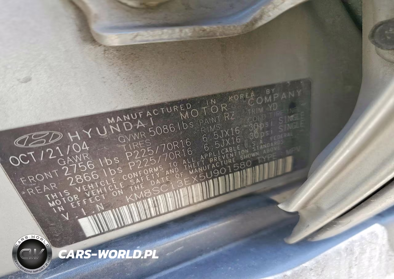 2005 Hyundai Santa Fe Gls VIN:KM8SC13EX5U901580 - 13