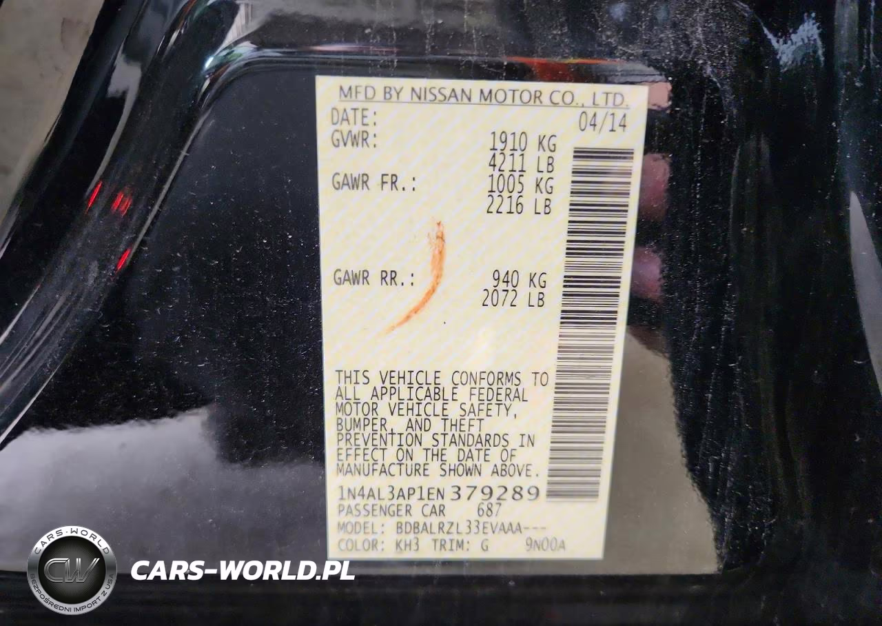2014 Nissan Altima 2.5 S VIN:1N4AL3AP1EN379289 - 12