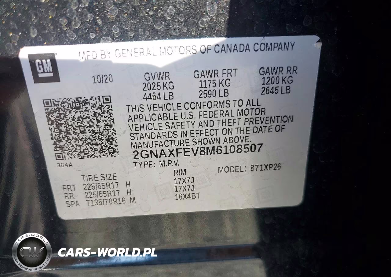 2021 Chevrolet Equinox VIN:2GNAXFEV8M6108507 - 14