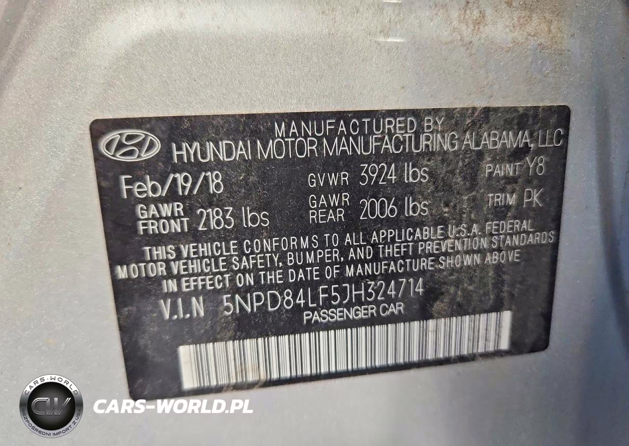 2018 Hyundai Elantra Sel VIN:5NPD84LF5JH324714 - 12