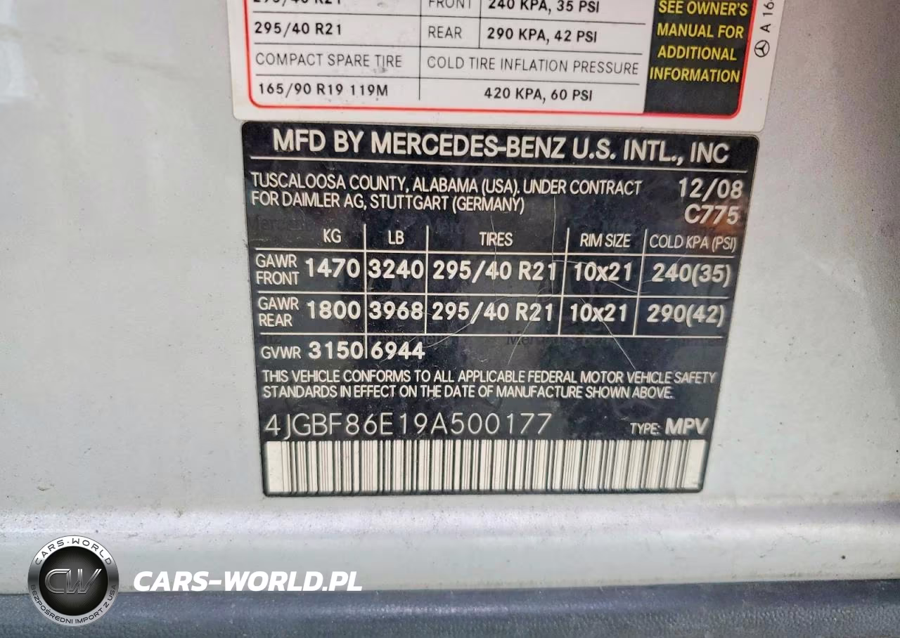 2009 Mercedes-Benz Gl 550 4Matic VIN:4JGBF86E19A500177 - 13