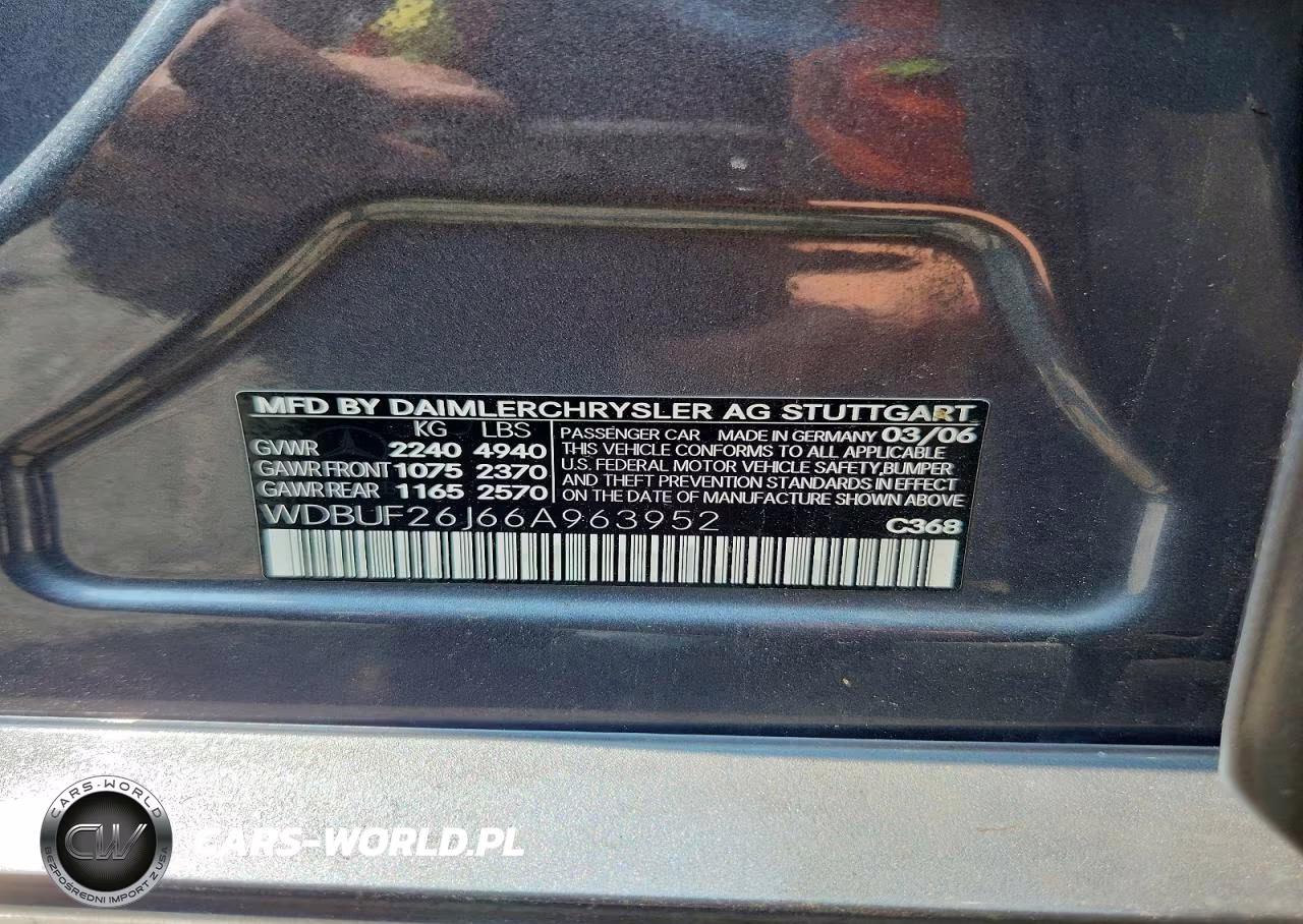 2006 Mercedes-Benz E 320 Cdi VIN:WDBUF26J66A963952 - 12
