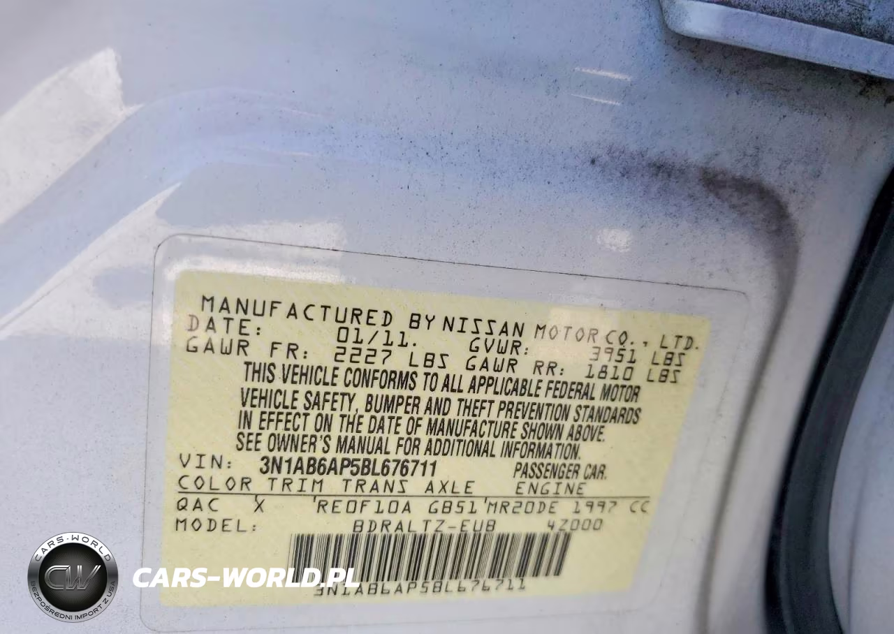 2011 Nissan Sentra 2.0 VIN:3N1AB6AP5BL676711 - 13