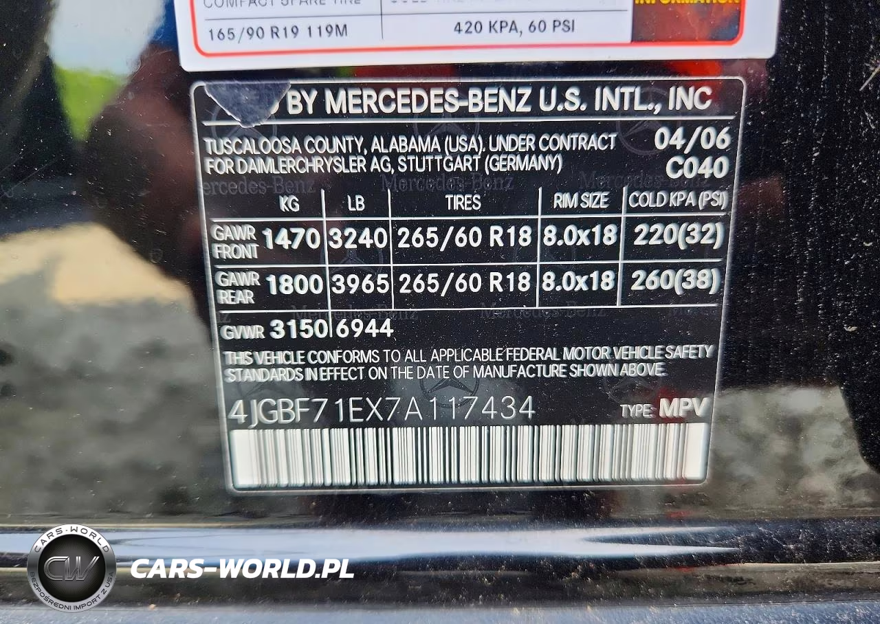 2007 Mercedes-Benz Gl 450 4Matic VIN:4JGBF71EX7A117434 - 13