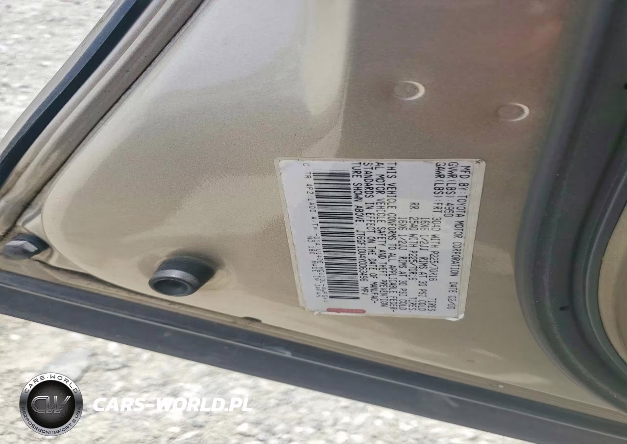 2000 Lexus Rx 300 VIN:JT6GF10U4Y0063496 - 12