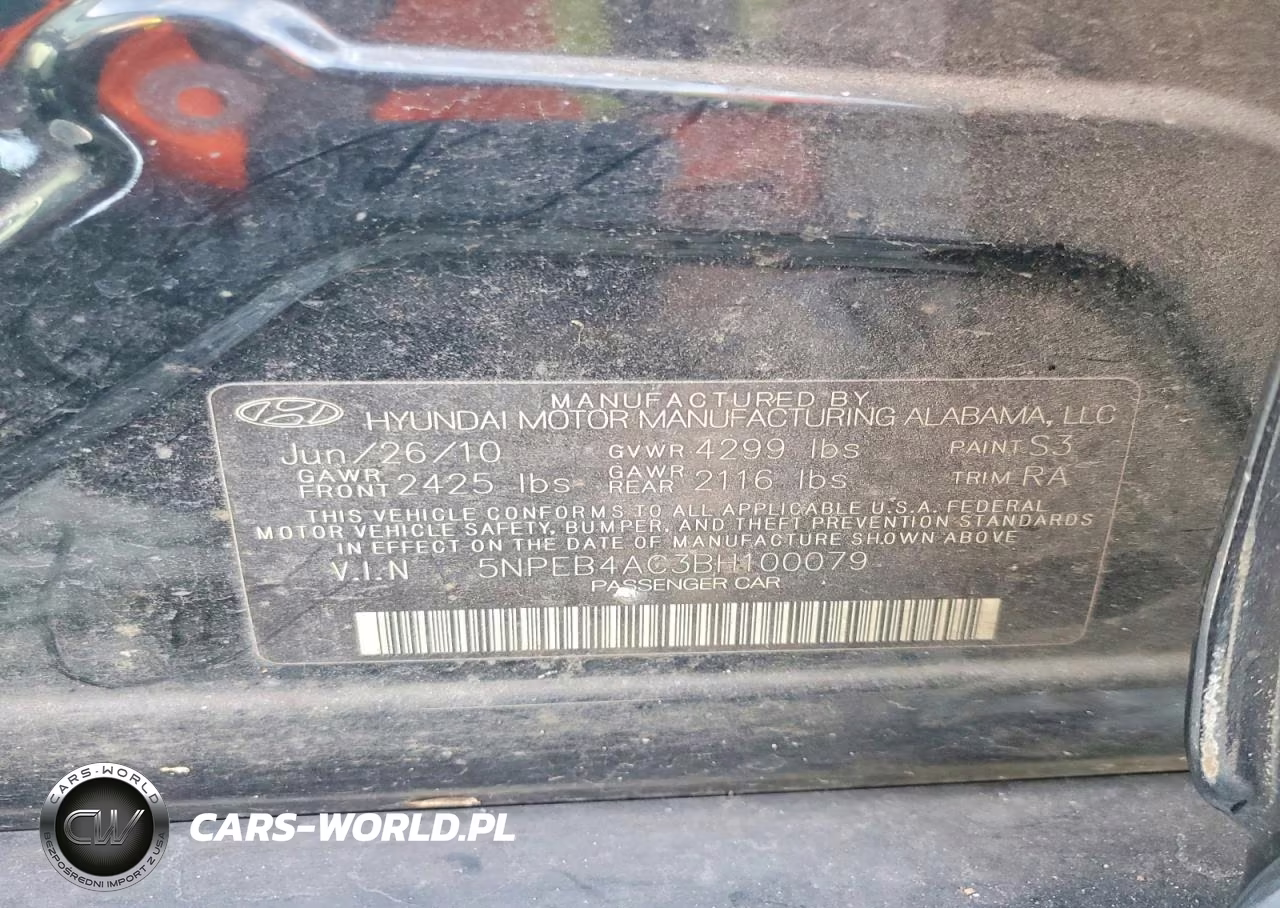 2011 Hyundai Sonata Gls VIN:5NPEB4AC3BH100079 - 13