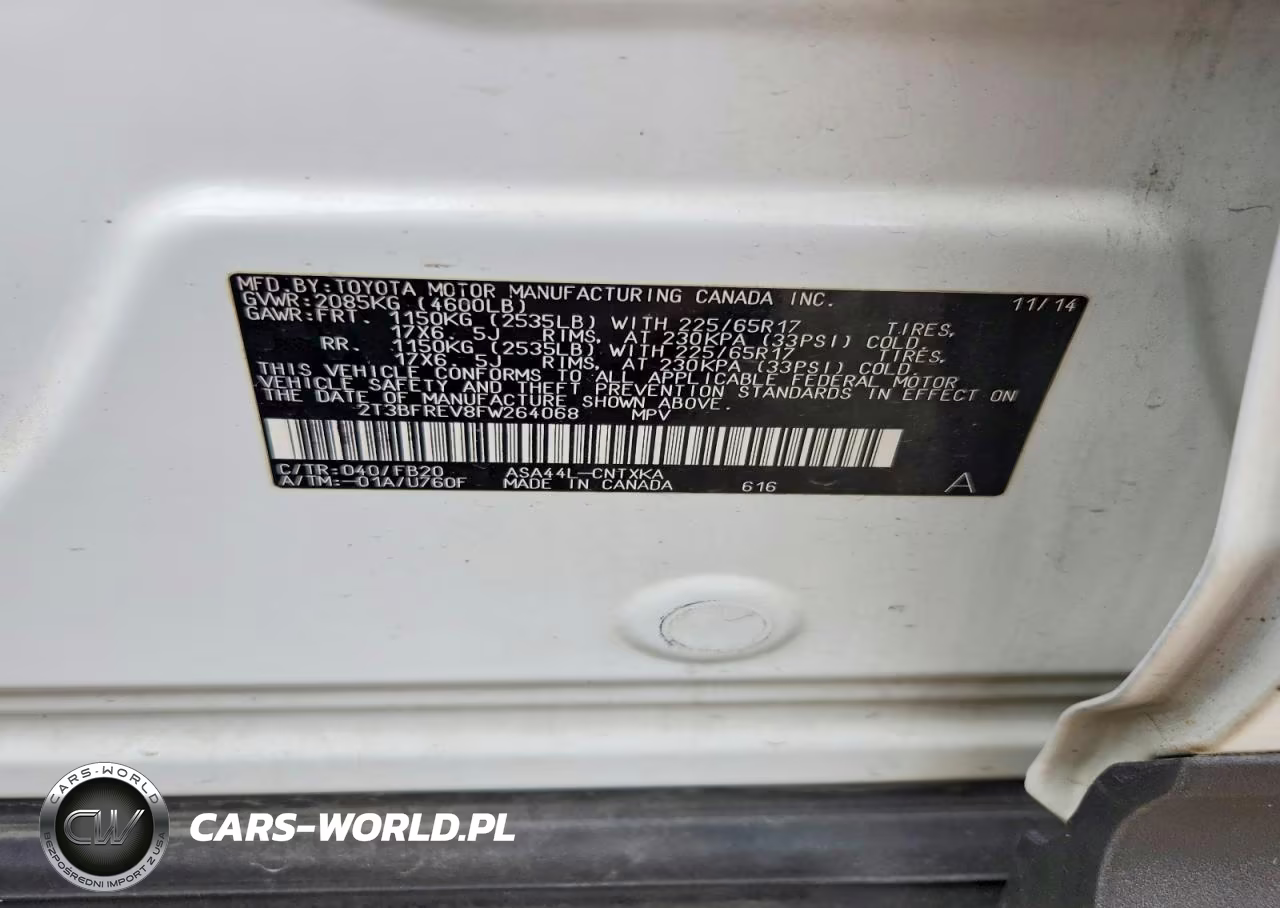 2015 Toyota Rav4 Le VIN:2T3BFREV8FW264068 - 13