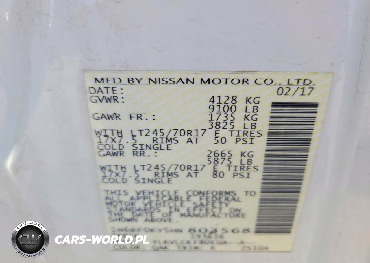 2017 Nissan Nv 2500 Hd S VIN:1N6BF0KY5HN803568 - 13