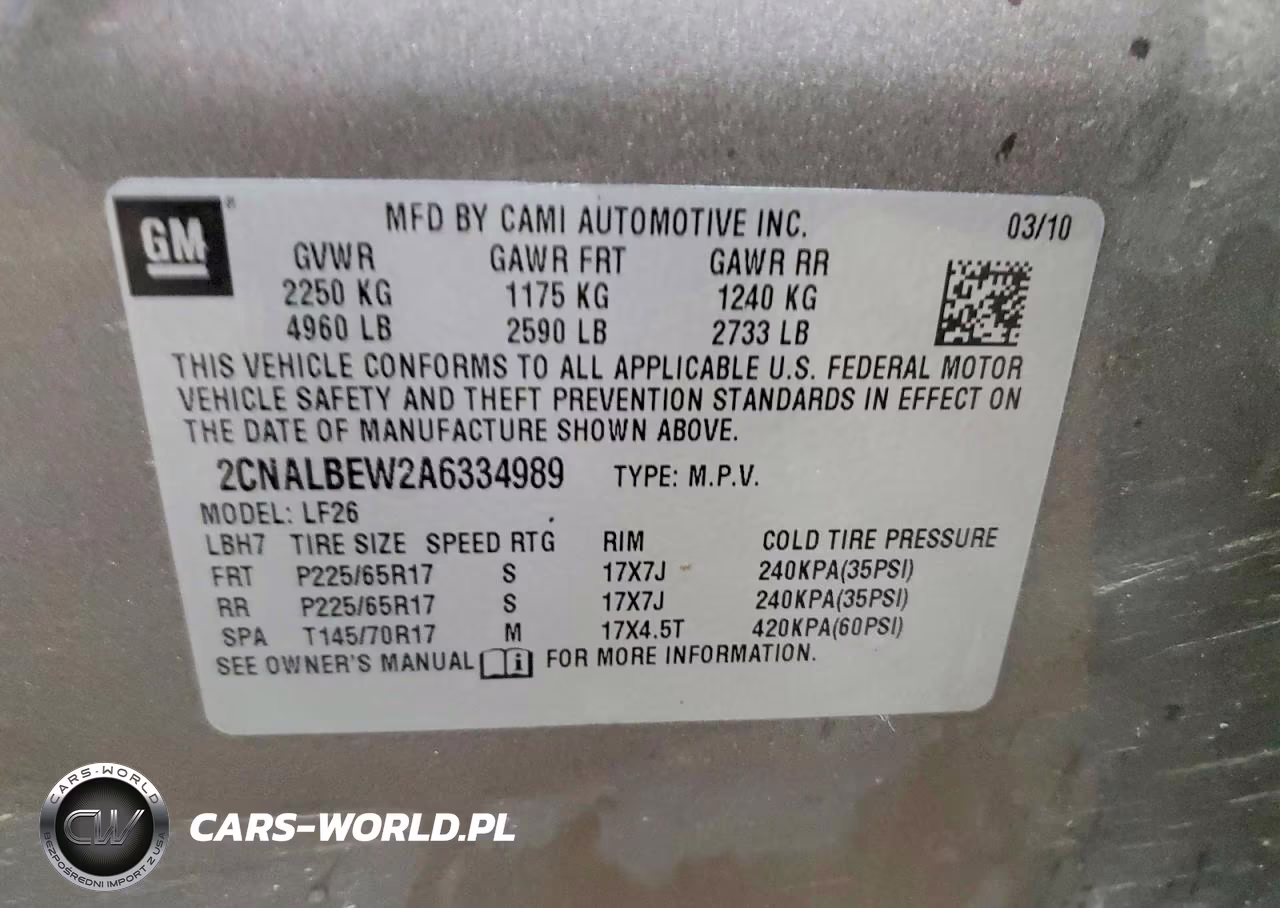2010 Chevrolet Equinox Ls VIN:2CNALBEW2A6334989 - 13