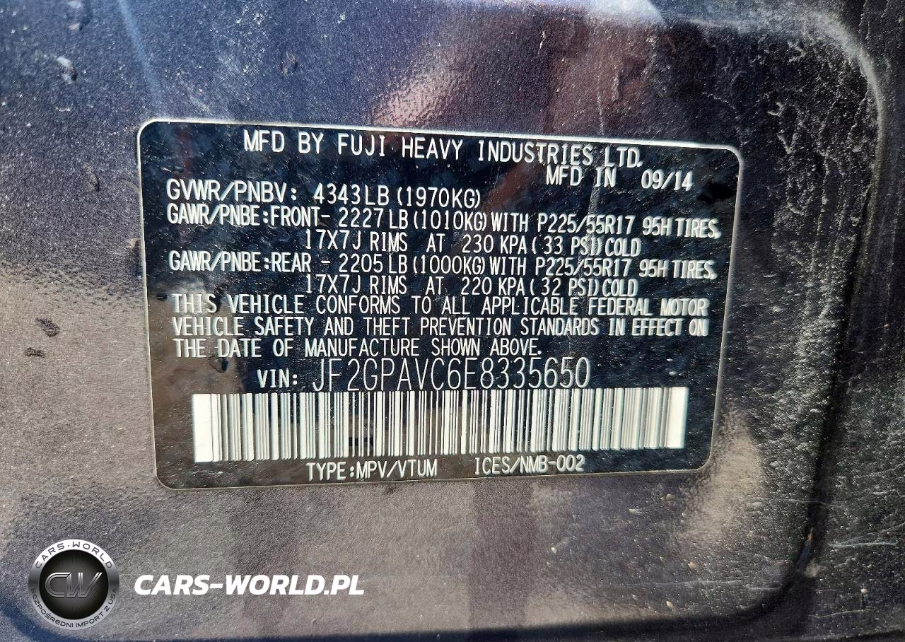 2014 Subaru Xv Crosstrek 2.0 Premium VIN:JF2GPAVC6E8335650 - 13