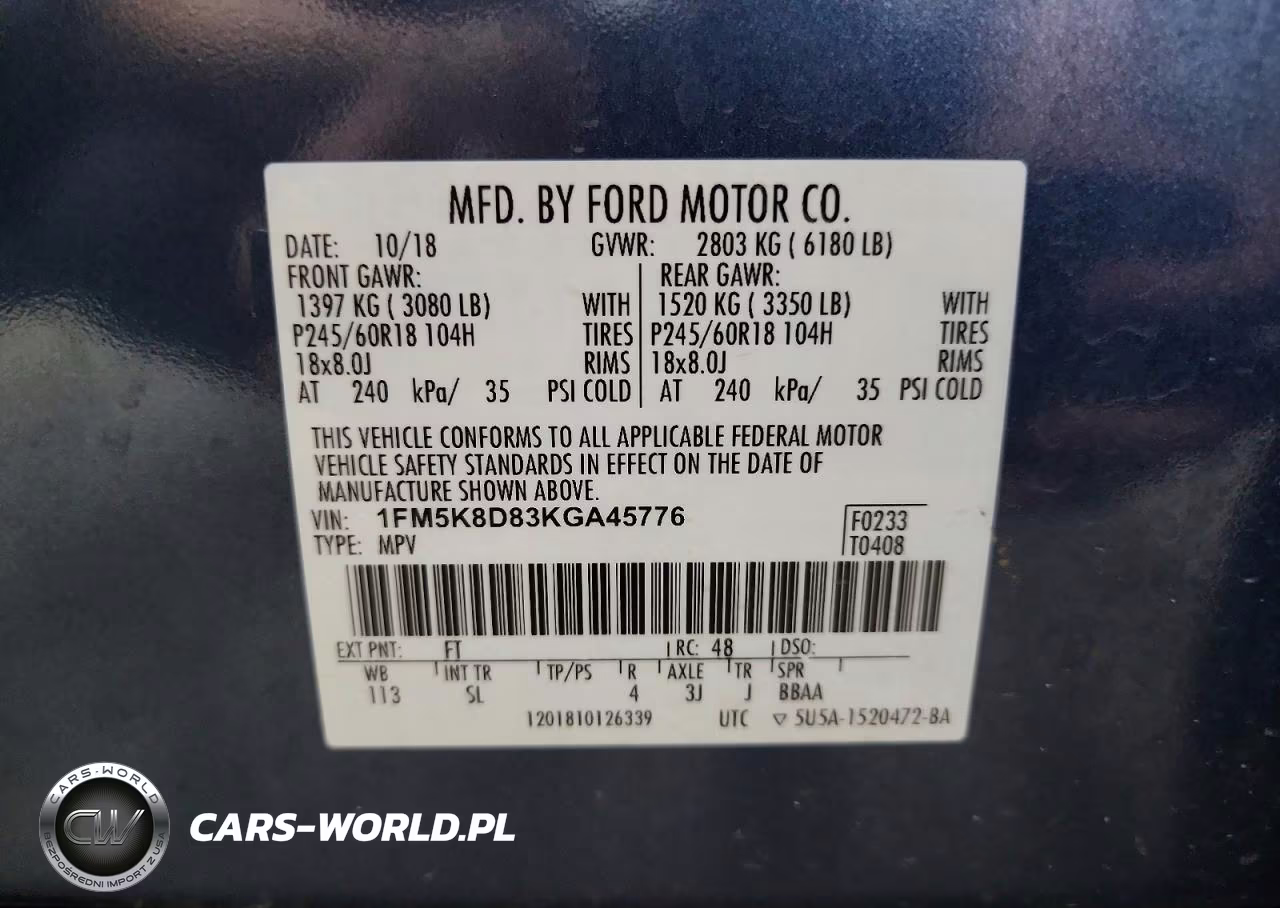 2019 Ford Explorer Xlt VIN:1FM5K8D83KGA45776 - 13