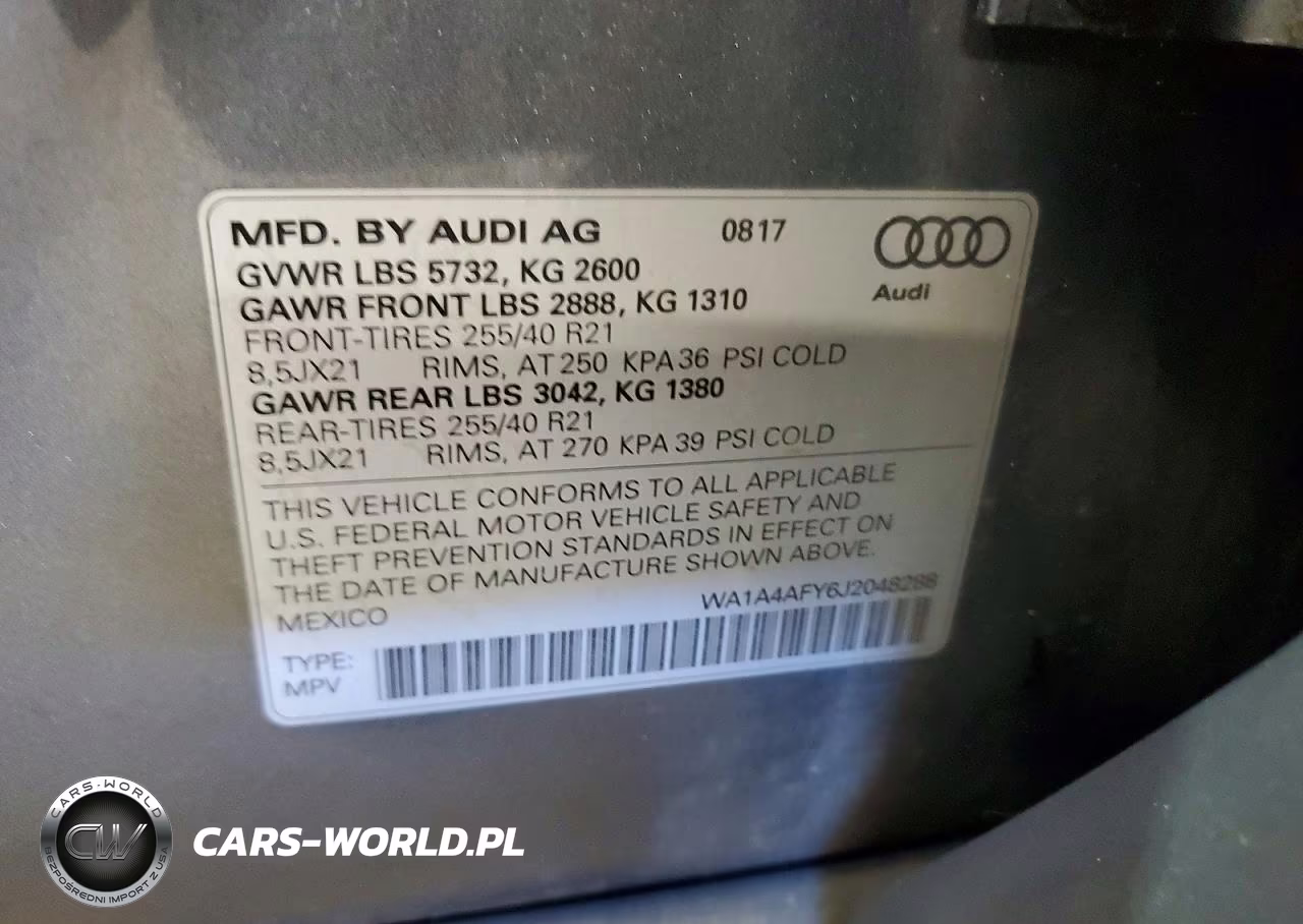 2018 Audi Sq5 Premium Plus VIN:WA1A4AFY6J2048288 - 13