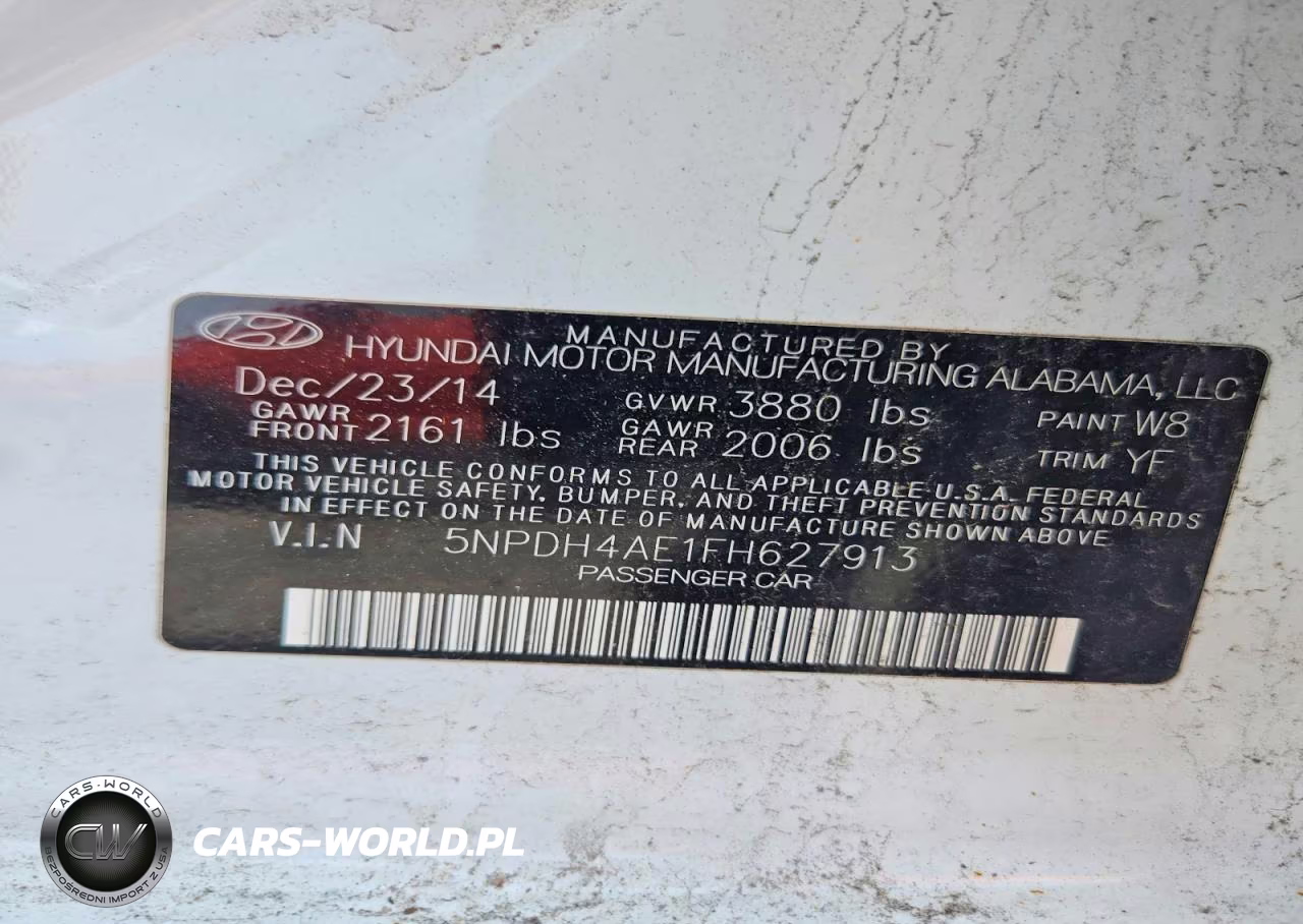 2015 Hyundai Elantra Limited VIN:5NPDH4AE1FH627913 - 12