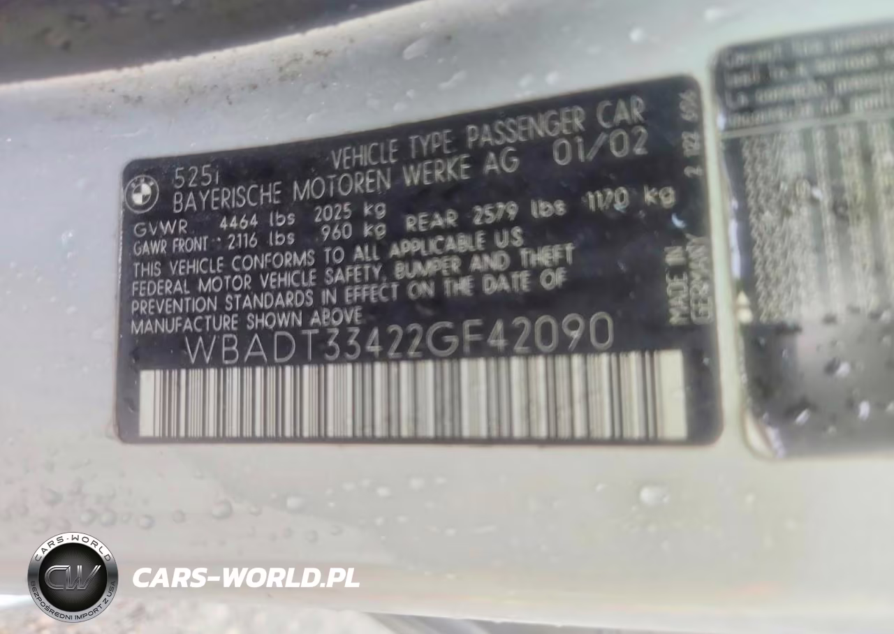 2002 BMW 525 I VIN:WBADT33422GF42090 - 12