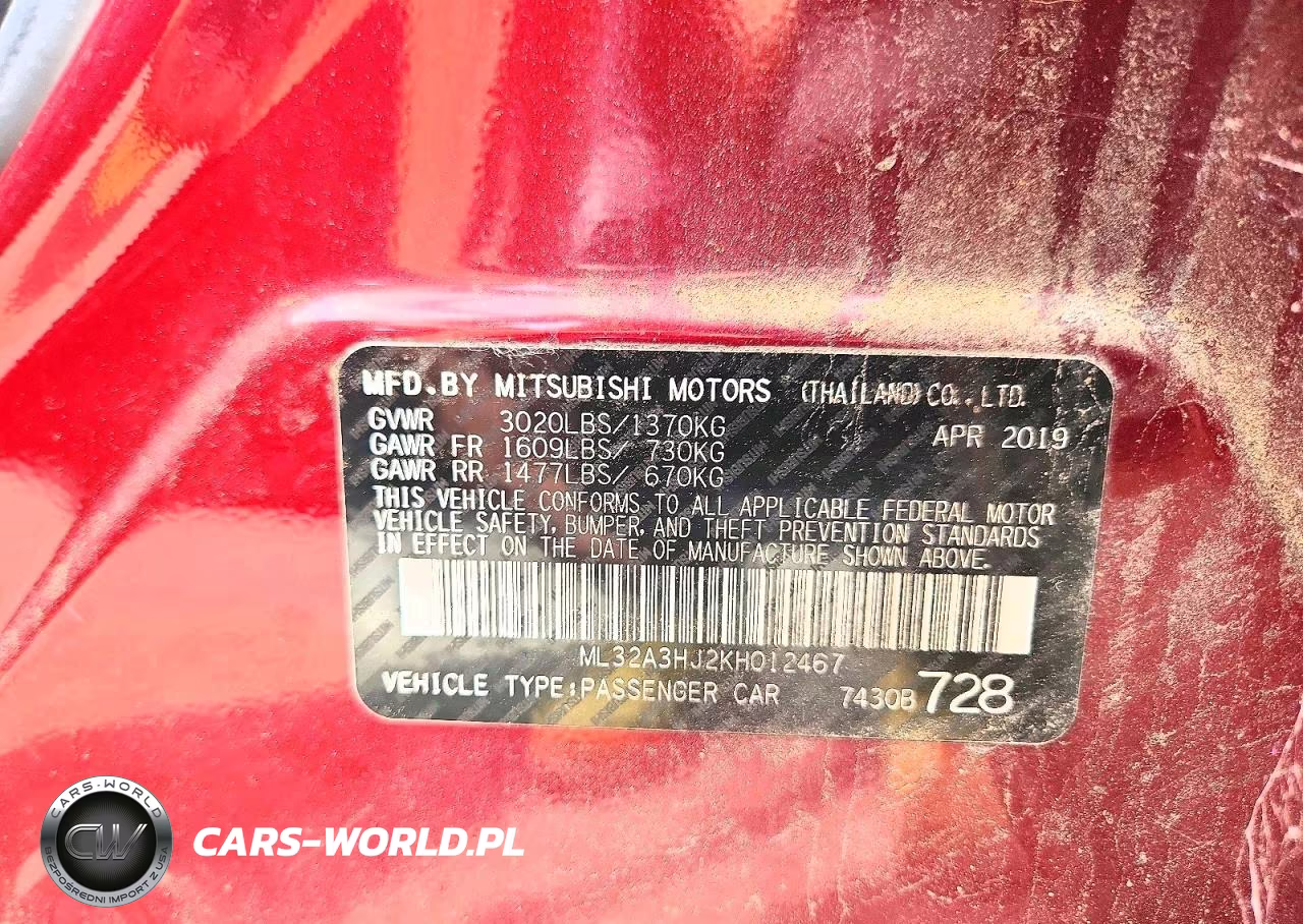 2019 Mitsubishi Mirage Es-Rf VIN:ML32A3HJ2KH012467 - 12