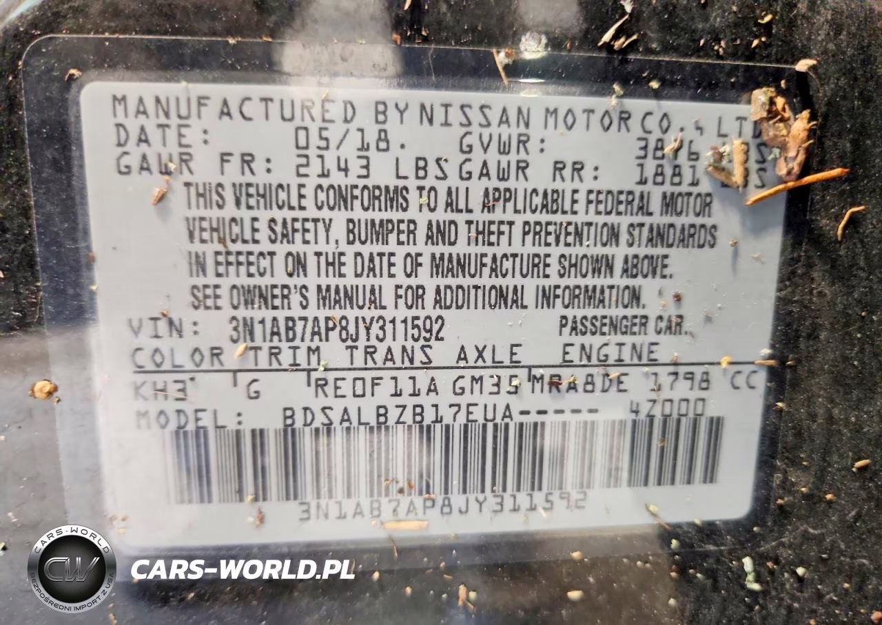 2018 Nissan Sentra S VIN:3N1AB7AP8JY311592 - 12