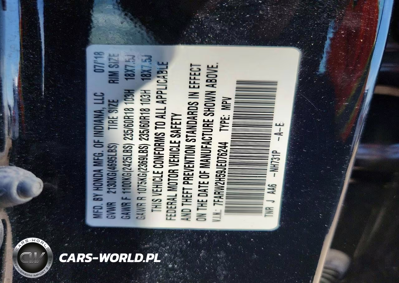 2018 Honda Cr-V Ex VIN:7FARW2H59JE076244 - 14