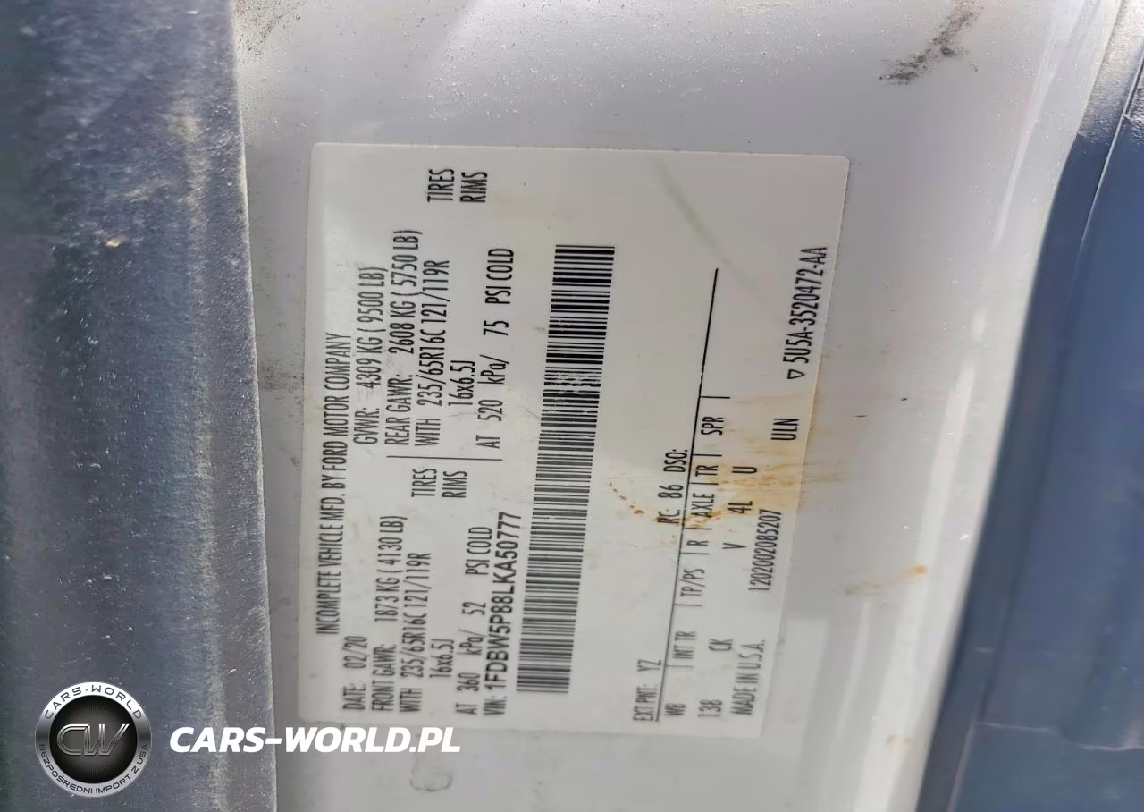 2020 Ford Transit T-350 VIN:1FDBW5P88LKA50777 - 14
