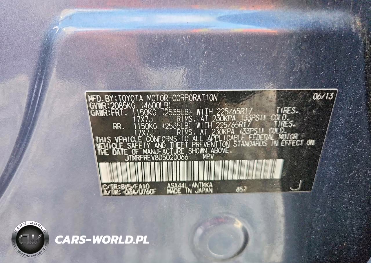 2013 Toyota Rav4 Xle VIN:JTMRFREV8D5020066 - 13