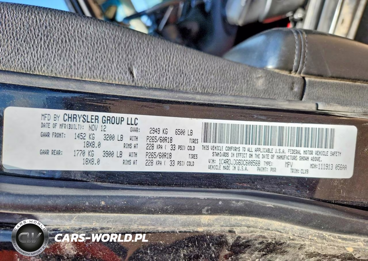 2013 Dodge Durango Crew VIN:1C4RDJDG6DC608568 - 13