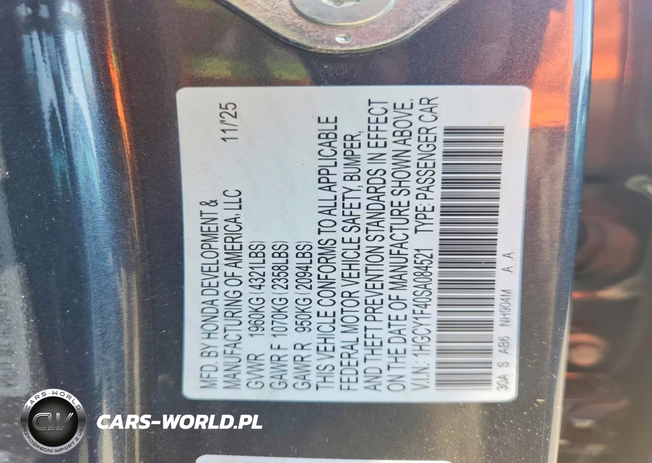 2025 Honda Accord Se VIN:1HGCY1F40SA084521 - 13