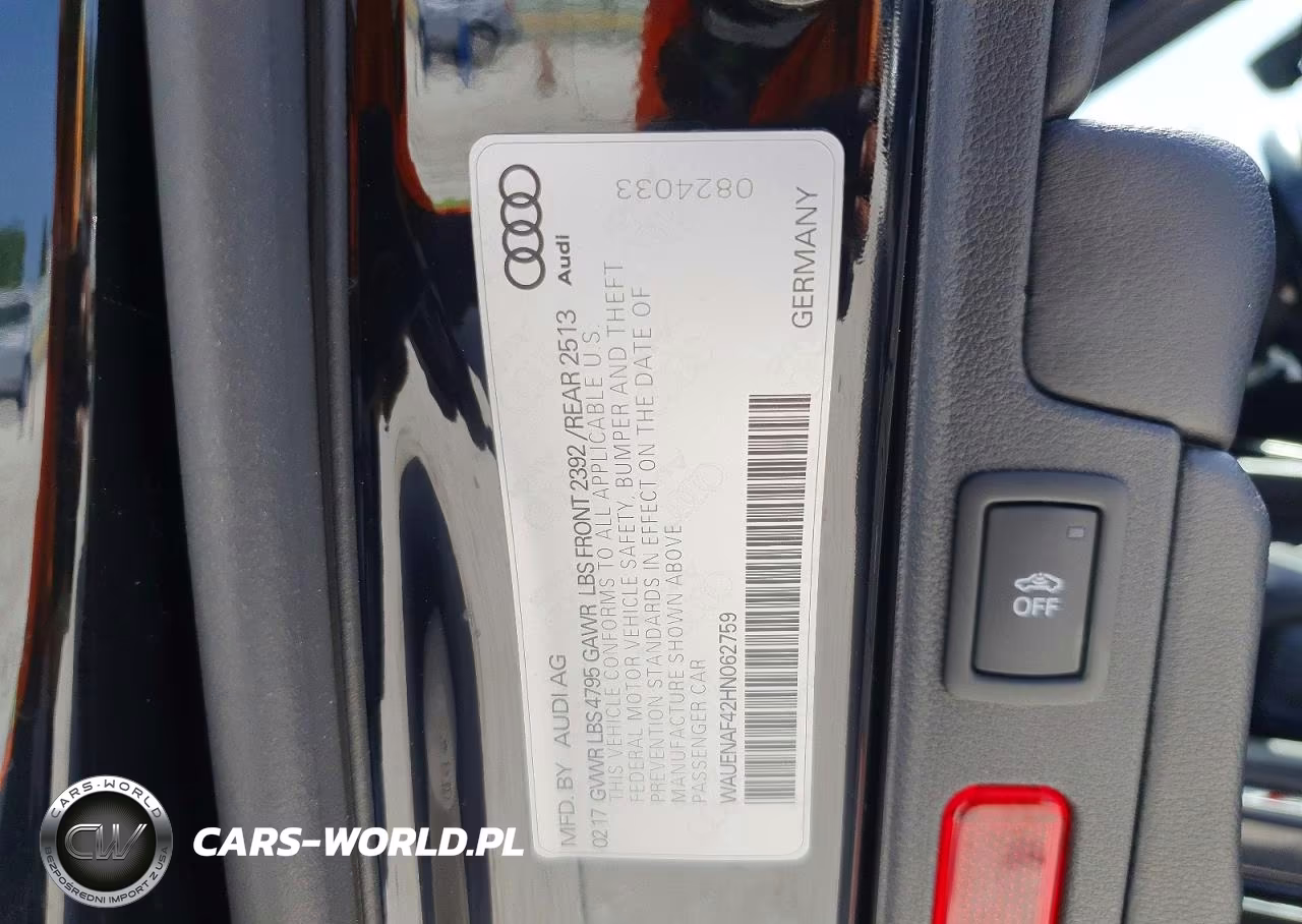 2017 Audi A4 Premium Plus VIN:WAUENAF42HN062759 - 12