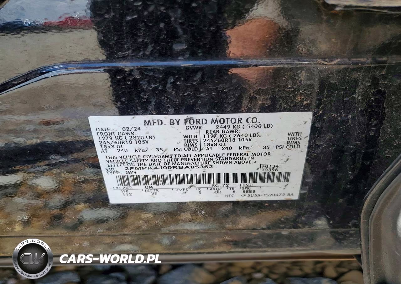 2024 Ford Edge Sel VIN:2FMPK4J90RBA85362 - 13