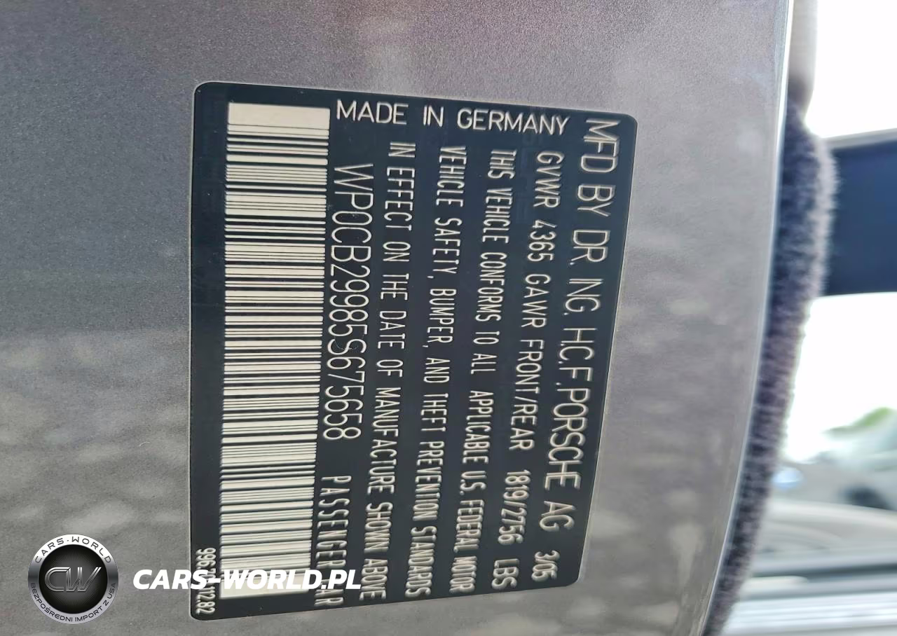 2005 Porsche Carrera VIN:WP0CB29985S675658 - 12
