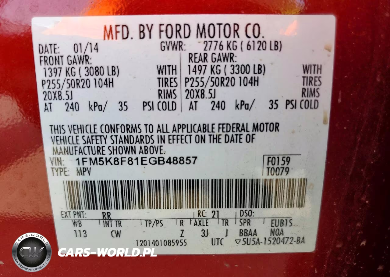 2014 Ford Explorer Limited VIN:1FM5K8F81EGB48857 - 13