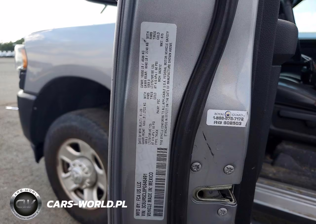 2023 Ram 2500 Tradesman VIN:3C6UR5CL8PG646491 - 12