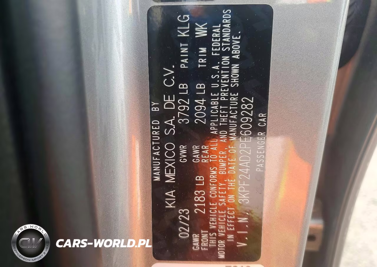 2023 Kia Forte Lxs VIN:3KPF24AD2PE609282 - 13