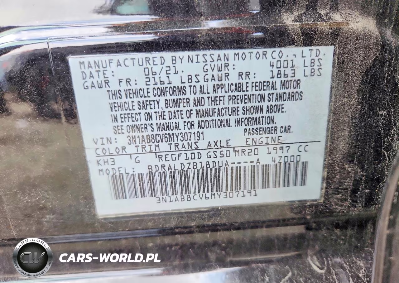 2021 Nissan Sentra Sv VIN:3N1AB8CV6MY307191 - 12