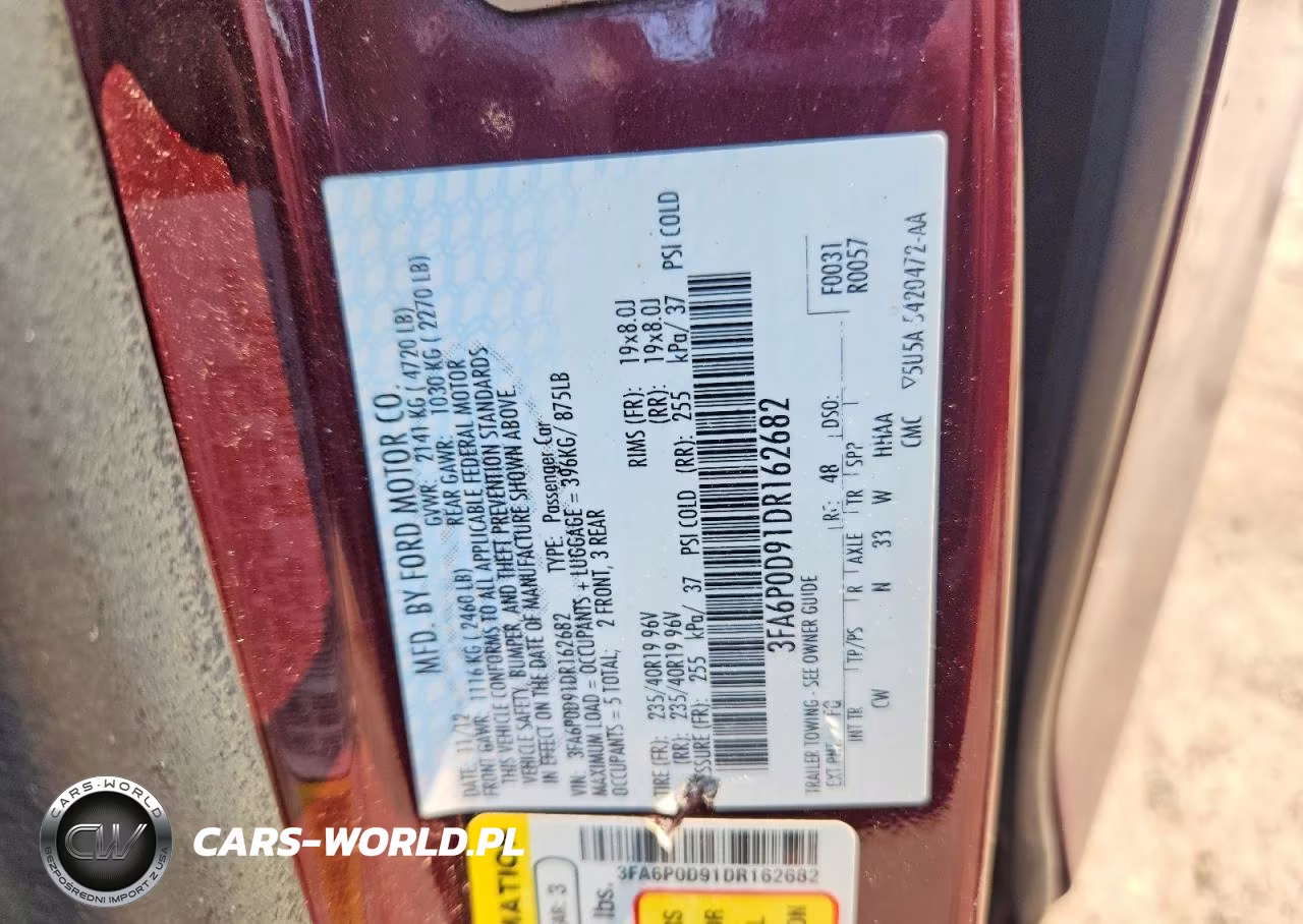 2013 Ford Fusion Titanium VIN:3FA6P0D91DR162682 - 12