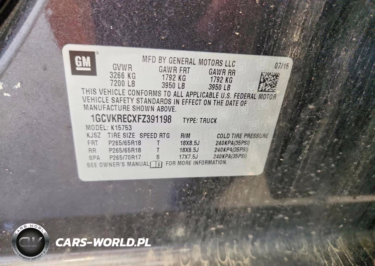 2015 Chevrolet Silverado K1500 Lt VIN:1GCVKRECXFZ391198 - 12