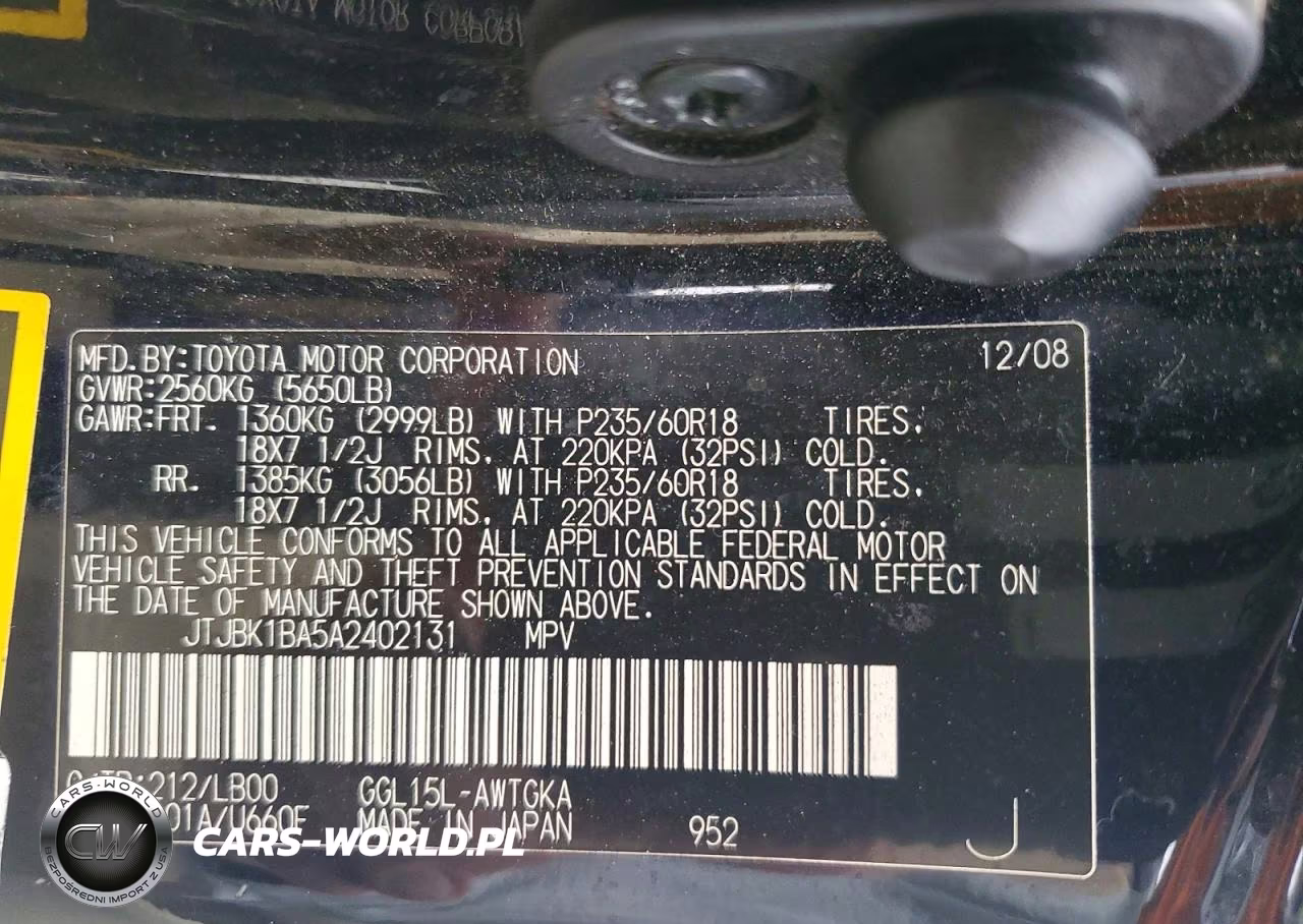 2010 Lexus Rx 350 VIN:JTJBK1BA5A2402131 - 13
