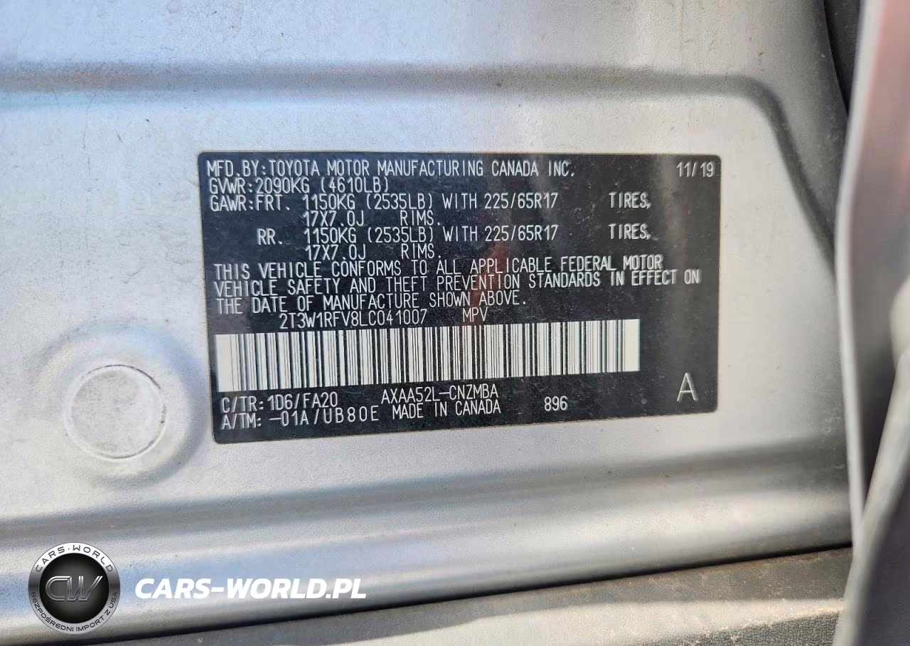 2020 Toyota Rav4 Xle VIN:2T3W1RFV8LC041007 - 13