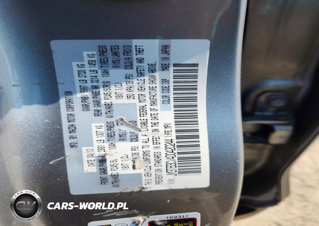 2013 Mazda Cx-9 Touring VIN:JM3TB3CV4D0420244 - 13