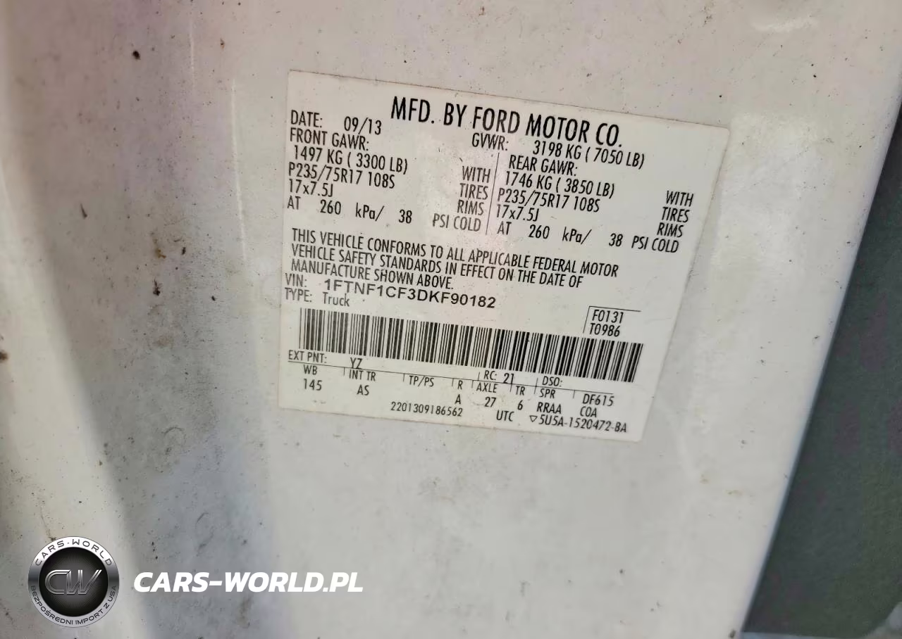 2013 Ford F150 VIN:1FTNF1CF3DKF90182 - 12