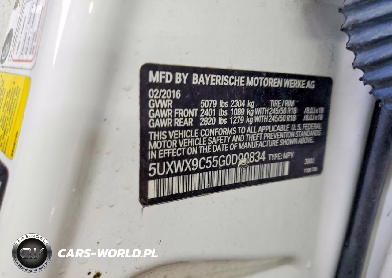 2016 BMW X3 xDrive28I VIN:5UXWX9C55G0D90834 - 13